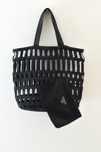 Prada Cutout Nylon Tote