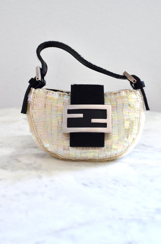 Fendi Croissant Micro Iridescent Sequin Bag