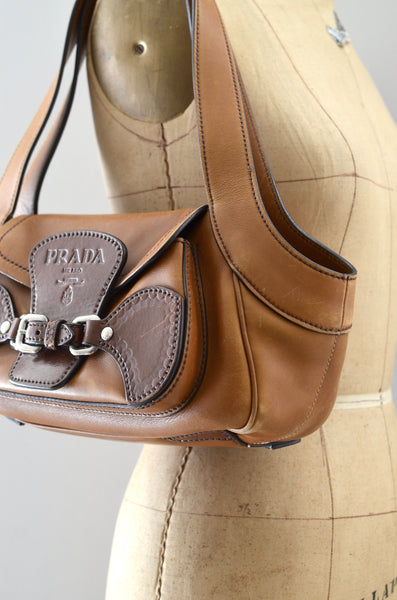 Prada Tabacco Leather Shoulder Bag