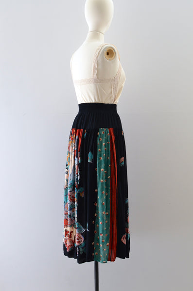 Vintage Novelty Print Skirt