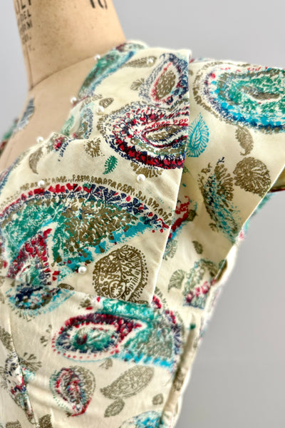 Vintage 1950s Paisley Dress