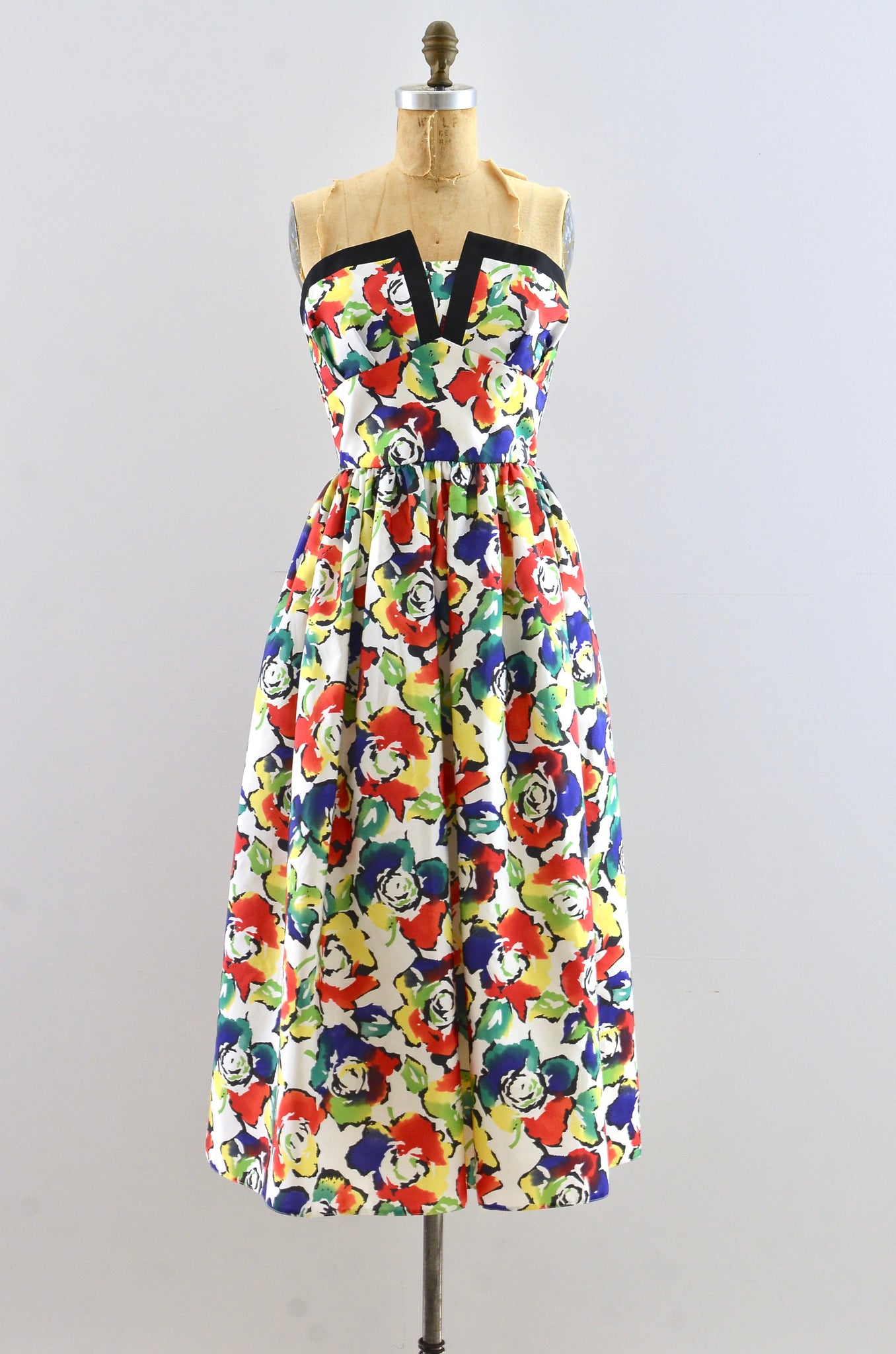 Vintage Marjon Couture Strapless Dress
