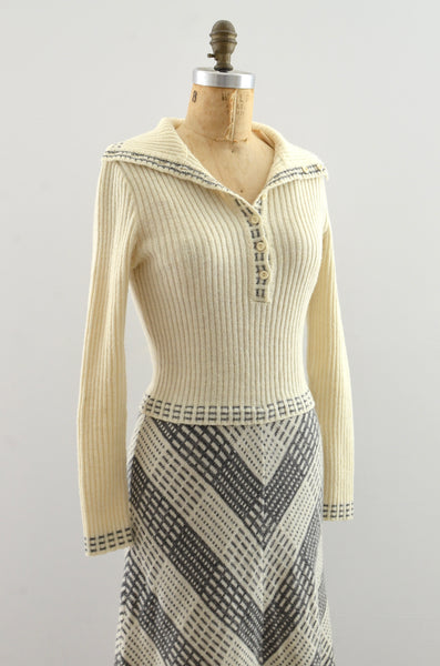 Vintage 1970s Knit Dress