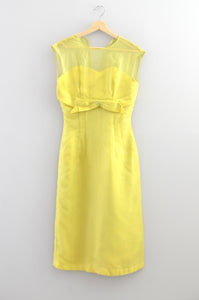 Vintage 1950s Yellow Dress