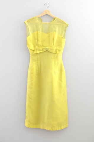 Vintage 1950s Yellow Dress