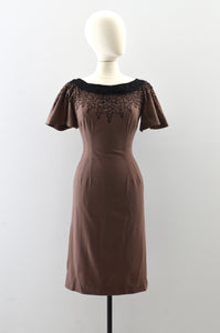 Vintage 1950s Soutache Dress