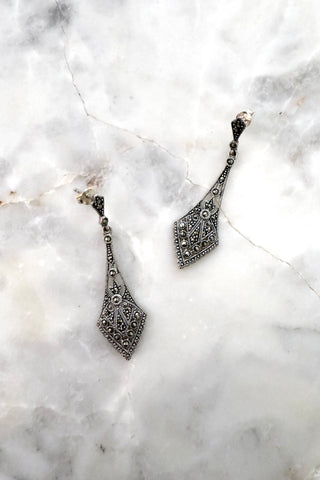 Flamenco Marcasite Sterling Silver Earrings