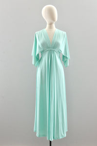Vintage 1970s Seafoam Green Dress