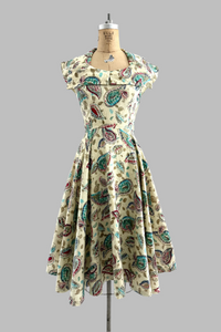 Vintage 1950s Paisley Dress