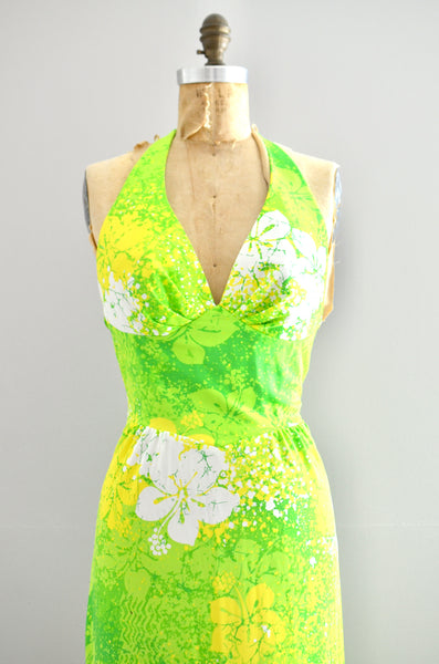 Vintage 70s Catalina Halter Dress