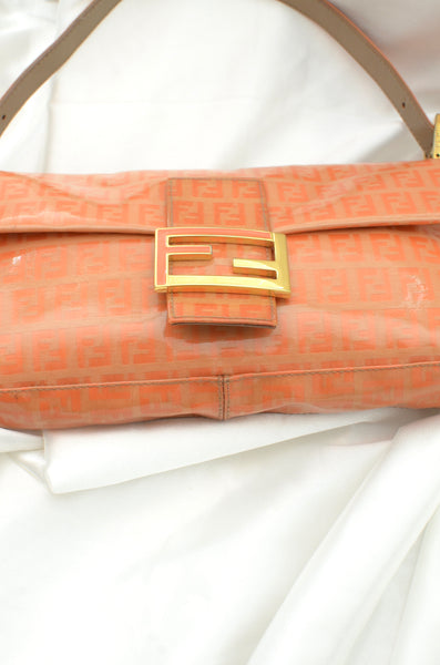 Fendi Baguette Orange Zucchino Bag