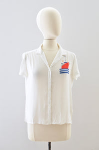 Vintage Nautical Prin Top