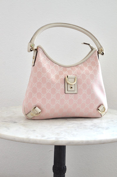 Gucci Abbey Monogram Hobo Pink