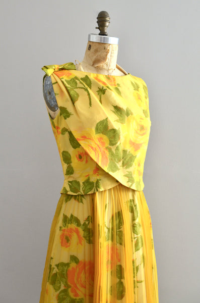 Vintage 1960s Yellow Dress