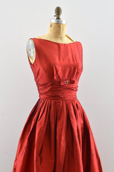 Vintage Gerry Gilden Raw Silk Dress