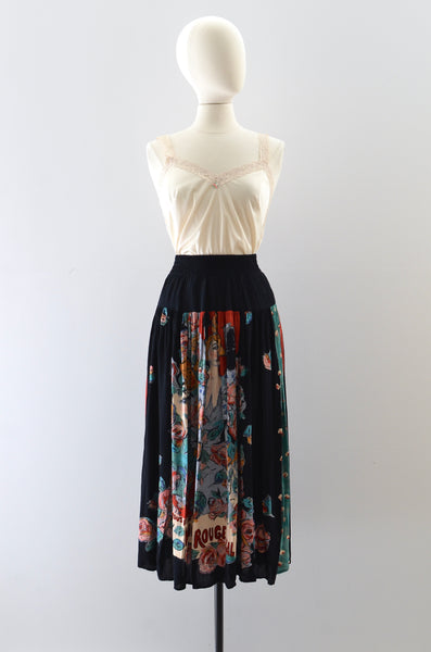 Vintage Novelty Print Skirt