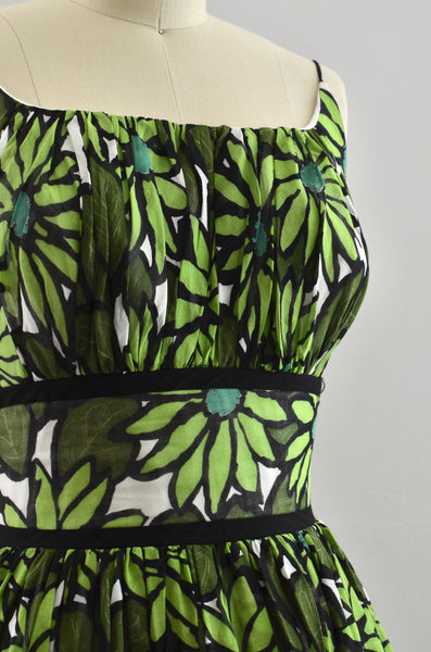 Vintage 50's Green Daydress