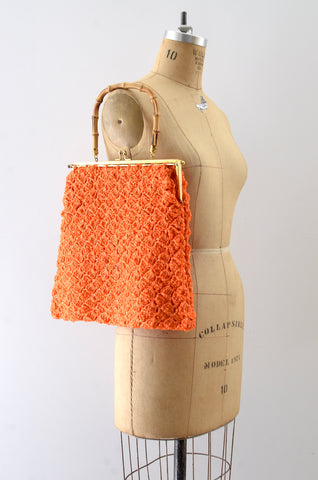 Vintage 1950s Bamboo Bag