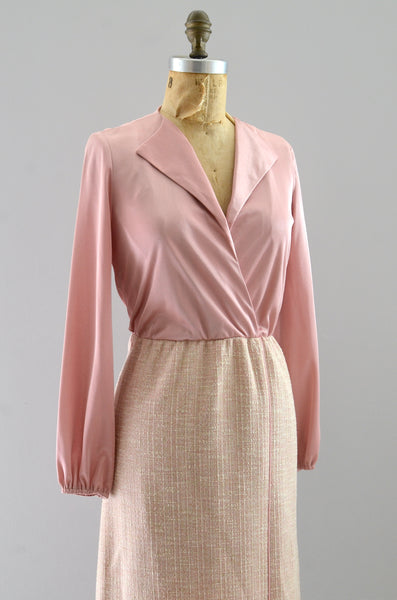 Vintage 70s Blush Dress