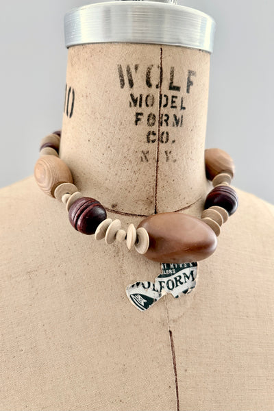 Vintage Wood Necklace