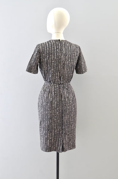 Vintage Egyptian Print Dress