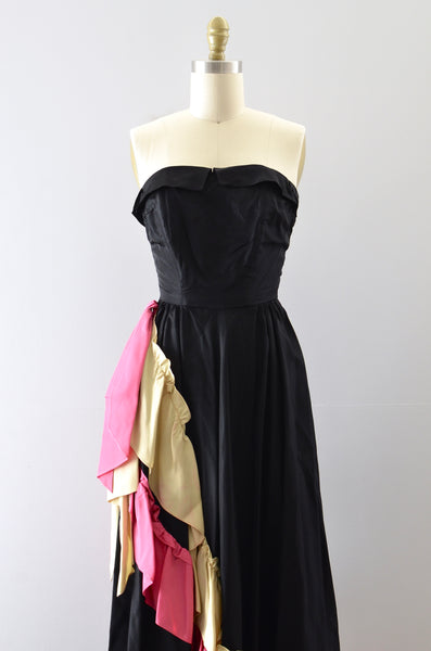 Vintage 1940s Taffeta Party Dress