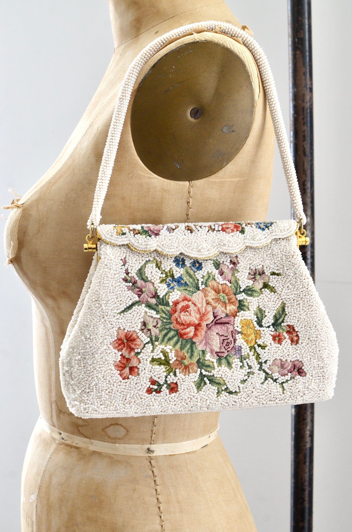 Vintage 1960s Beaded Bag