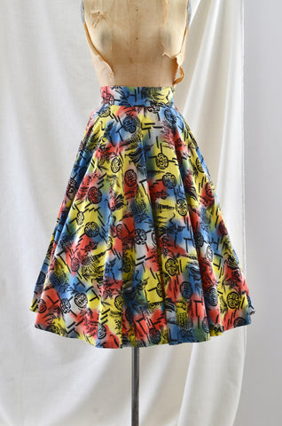 Vintage 1950's Siam Print Skirt