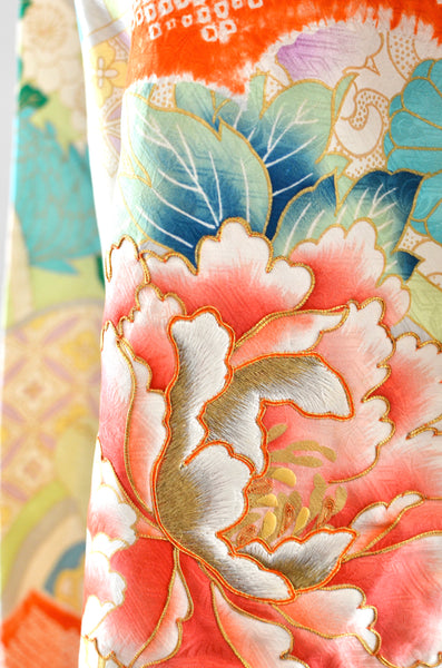 "Yudaina" Vintage Furisode Shibori Kimono