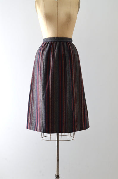Vintage Striped Wrap Skirt