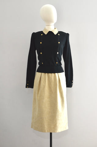 Vintage 80s Neiman Marcus Suede Dress