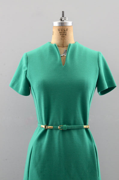 Vintage 1960s Green Dress