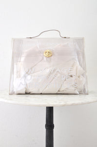 HERMÈS Transparent Bag Beach Handbag Shell Turnlock