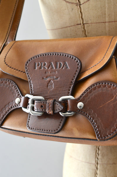 Prada Tabacco Leather Shoulder Bag