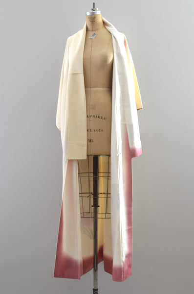 "Rirakkusu" Border Floral Kimono