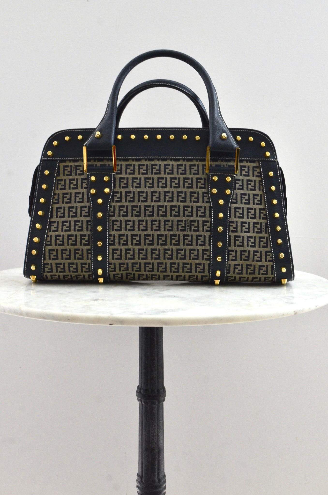 Fendi Studded Top-Handle Bag