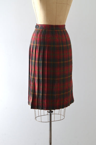 Vintage Plaid Safety Pin Skirt