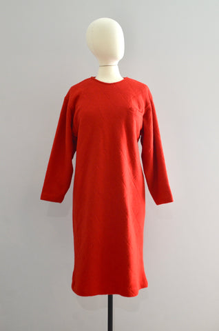 Vintage Red Sweater Dress