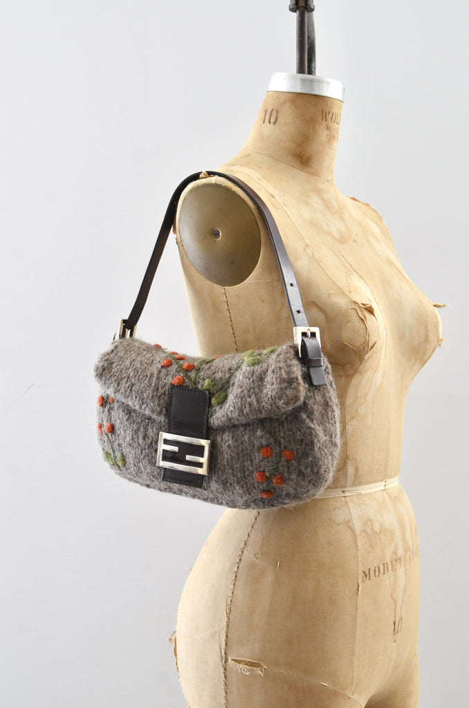 Fendi wool baguette hotsell
