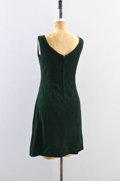 Vintage 1960s Green Lurex Dress