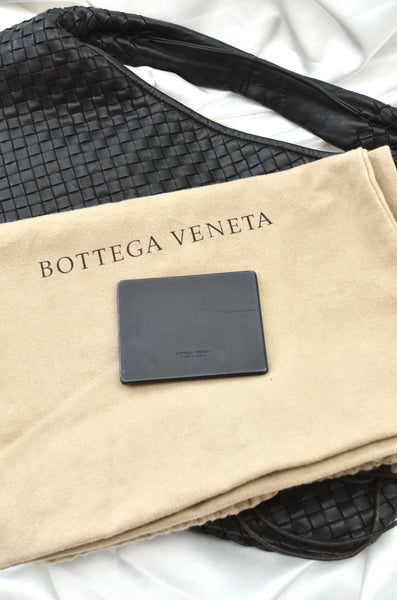 Bottega Veneta Intrecciato Veneta Hobo Black Bag Large