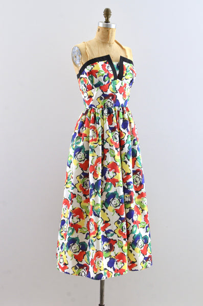 Vintage Marjon Couture Strapless Dress