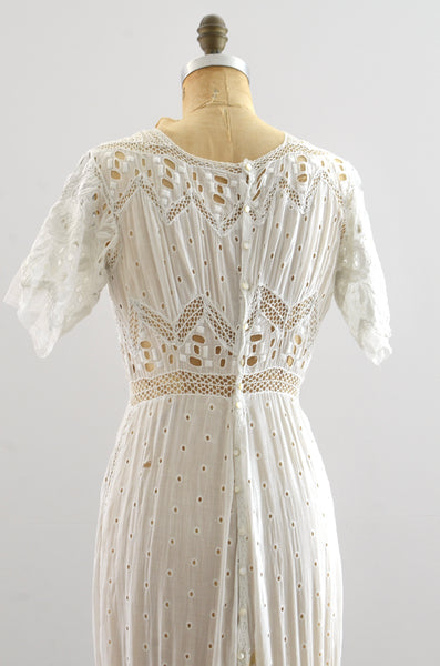 Edwardian Embroidered Lawn Dress