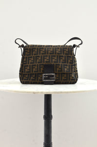 FENDI Zucca Mamma Baguette Shoulder Bag