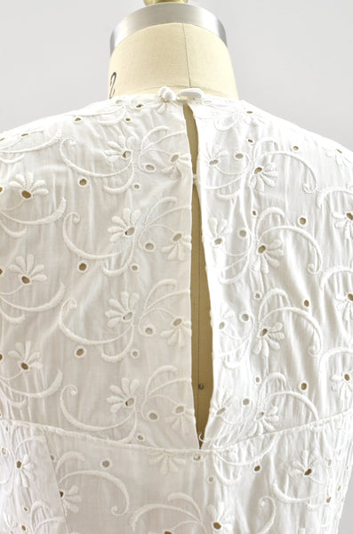 Vintage 1940's Eyelet Tiered Dress