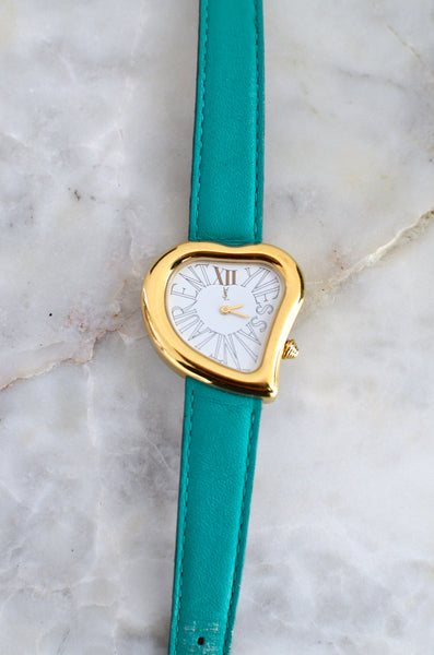 Rare 90s Yves Saint Laurent Heart Watch YSL