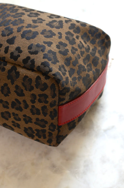 Fendi Mini Leopard Print Wristlet Pouch