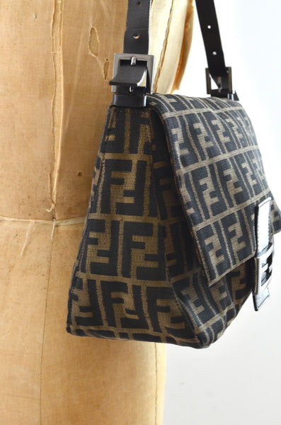 FENDI Zucca Mamma Baguette Shoulder Bag