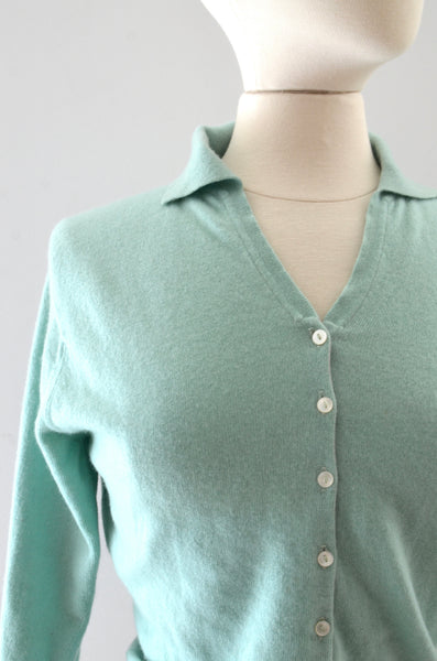 Vintage 50s Seafoam Cashmere Sweater