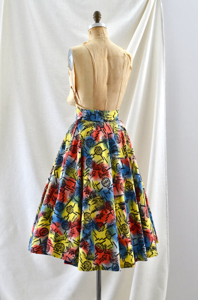 Vintage 1950's Siam Print Skirt